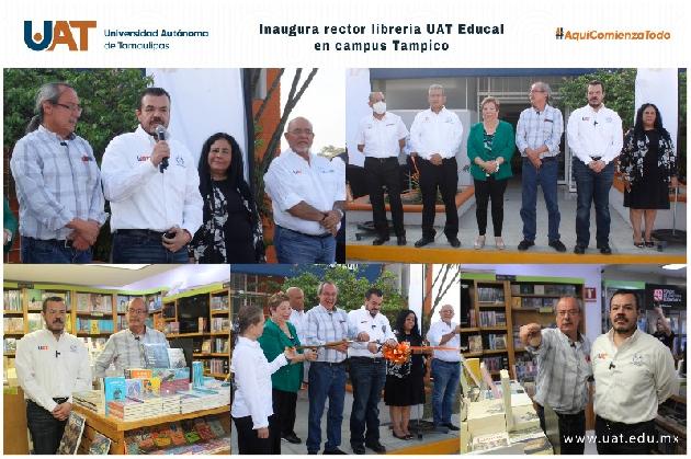 Rector de la UAT inaugura en el campus Tampico librería FCE -EDUCAL